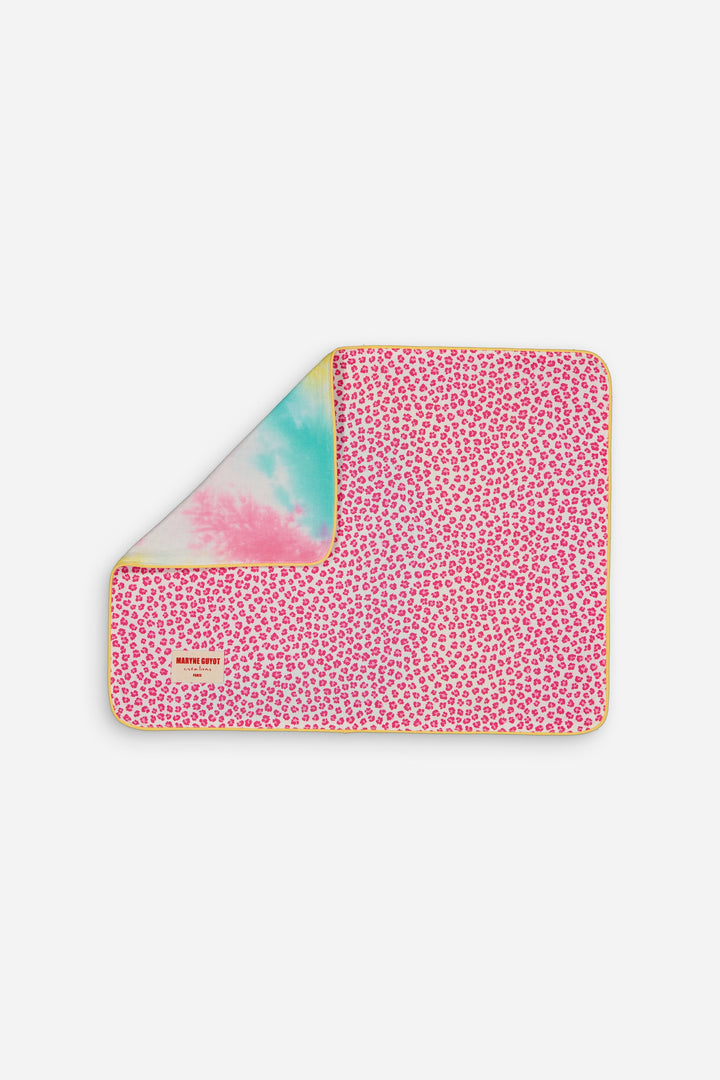 Reversible placemat with Graou and pink tie-dye pattern - Graou Pink - Set of 2