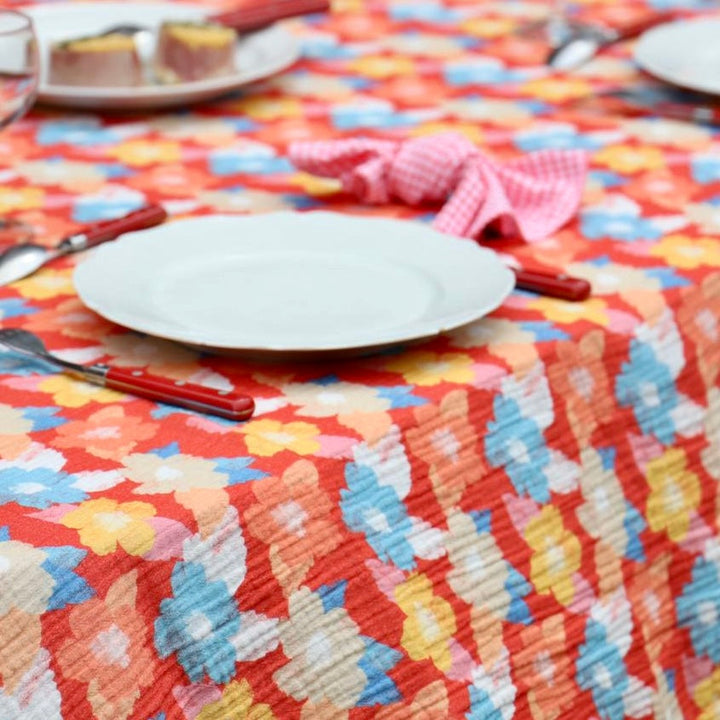 Nappe motif fleuri - Fleurs de Printemps Nappes Maryne Guyot créations