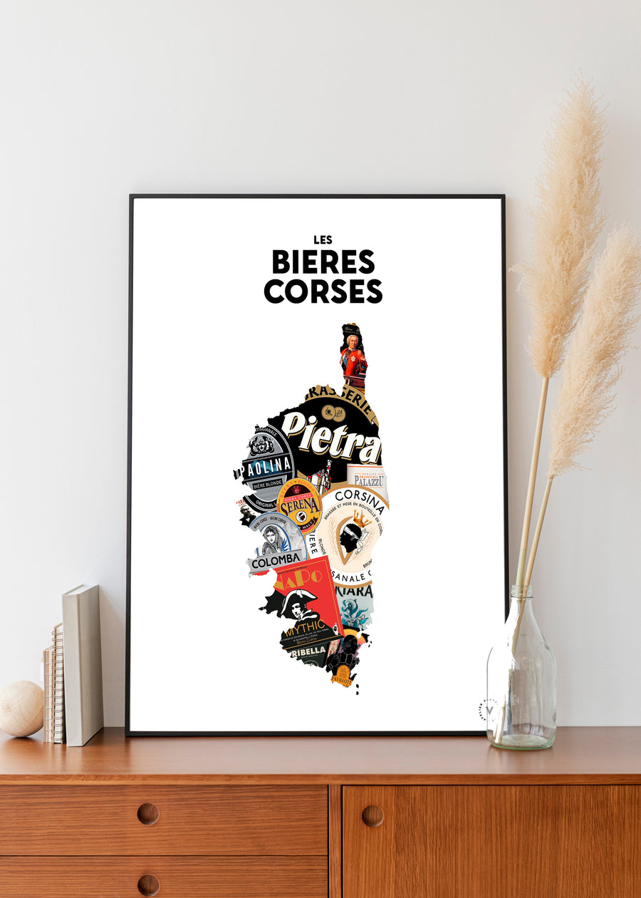 Carte des Bières corses Affiches Atelier Vauvenargues