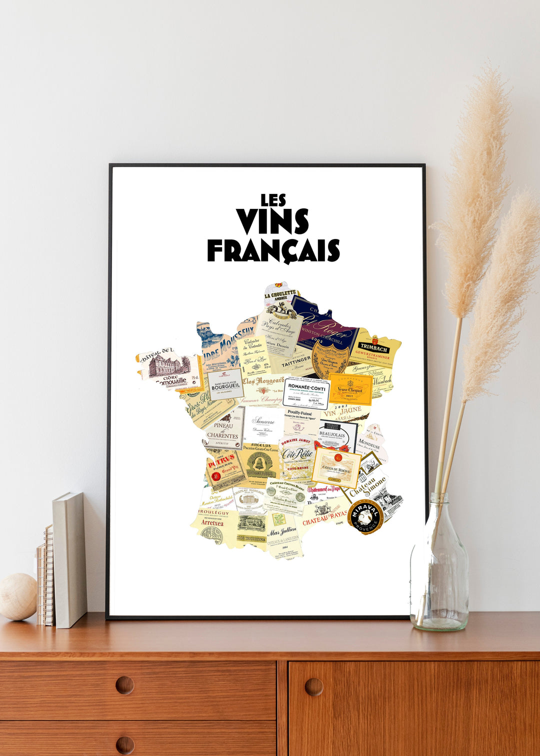 Carte de France des Vins Affiches Atelier Vauvenargues