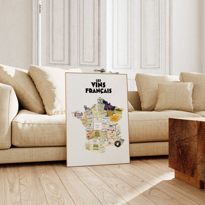 Carte de France des Vins Affiches Atelier Vauvenargues