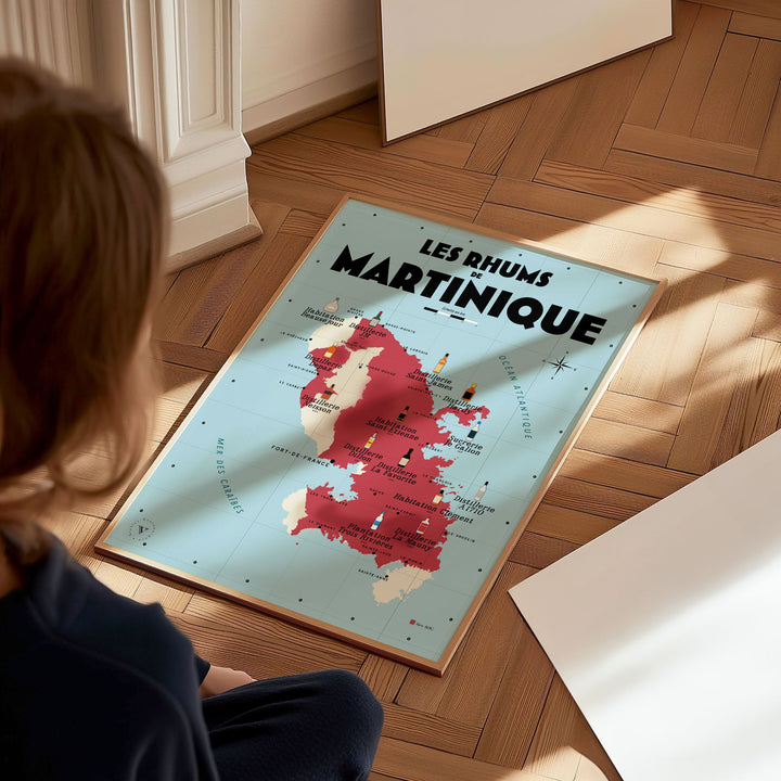 Carte des Rhums de Martinique Affiches Atelier Vauvenargues