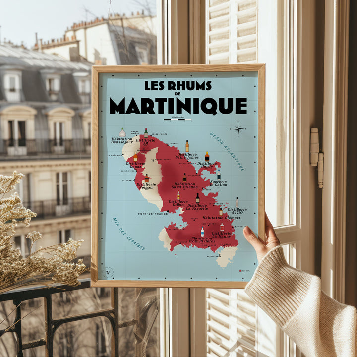 Carte des Rhums de Martinique Affiches Atelier Vauvenargues