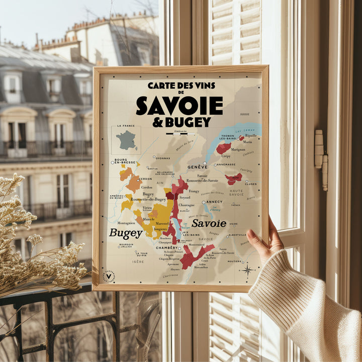 Carte des vins de Savoie Affiches Atelier Vauvenargues