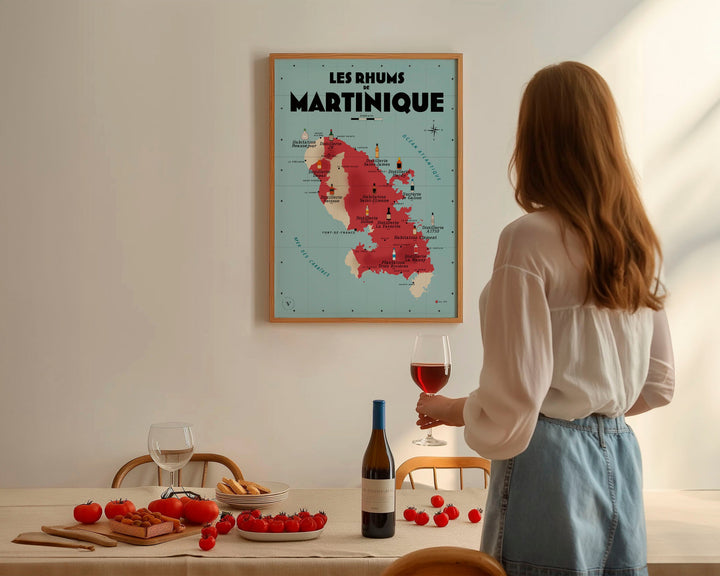 Carte des Rhums de Martinique Affiches Atelier Vauvenargues
