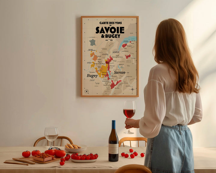 Carte des vins de Savoie Affiches Atelier Vauvenargues