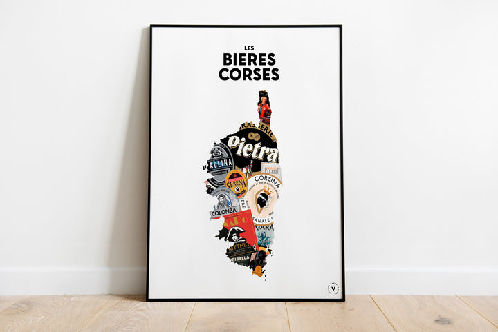 Carte des Bières corses Affiches Atelier Vauvenargues