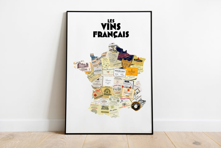 Carte de France des Vins Affiches Atelier Vauvenargues