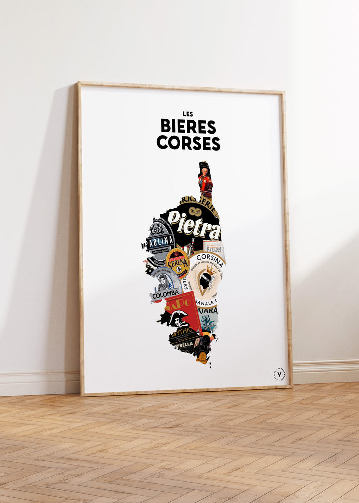Carte des Bières corses Affiches Atelier Vauvenargues
