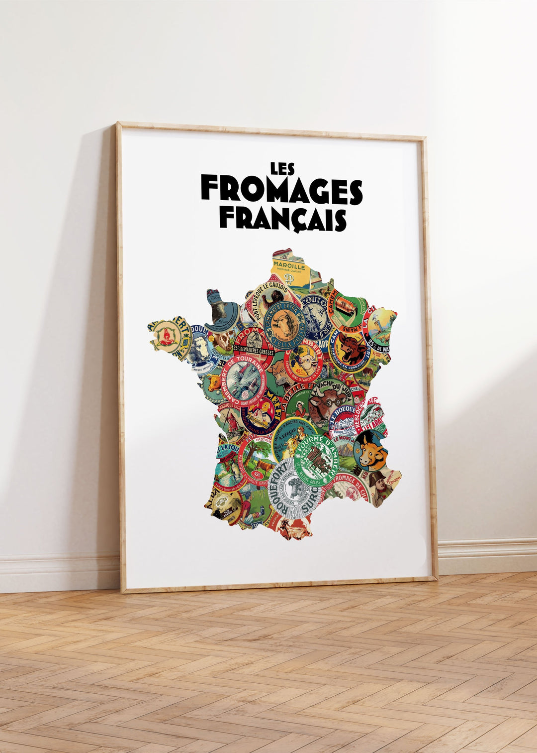 Carte de France des Fromages Affiches Atelier Vauvenargues