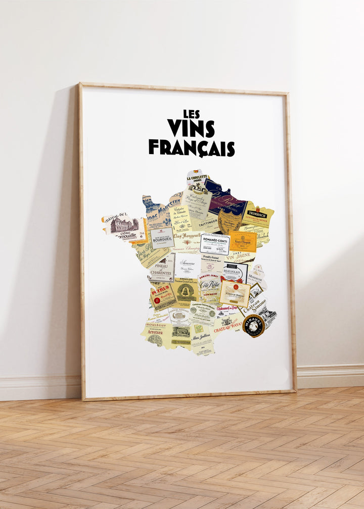 Carte de France des Vins Affiches Atelier Vauvenargues