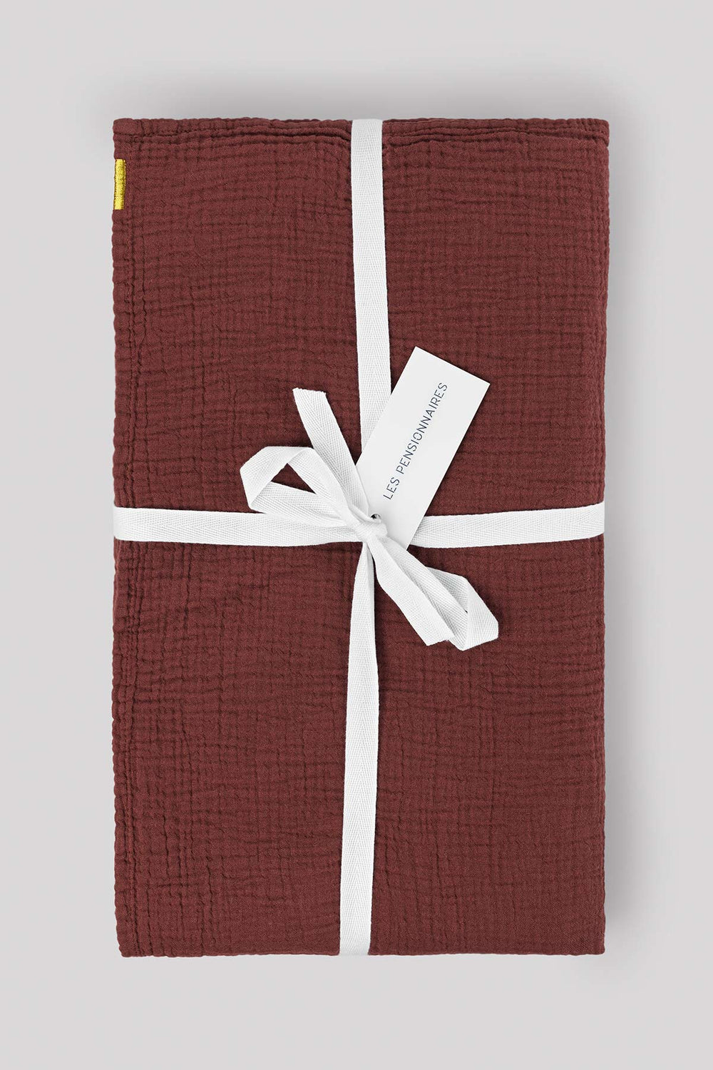 Nappe en double gaze de coton rouille Nappes Les Pensionnaires