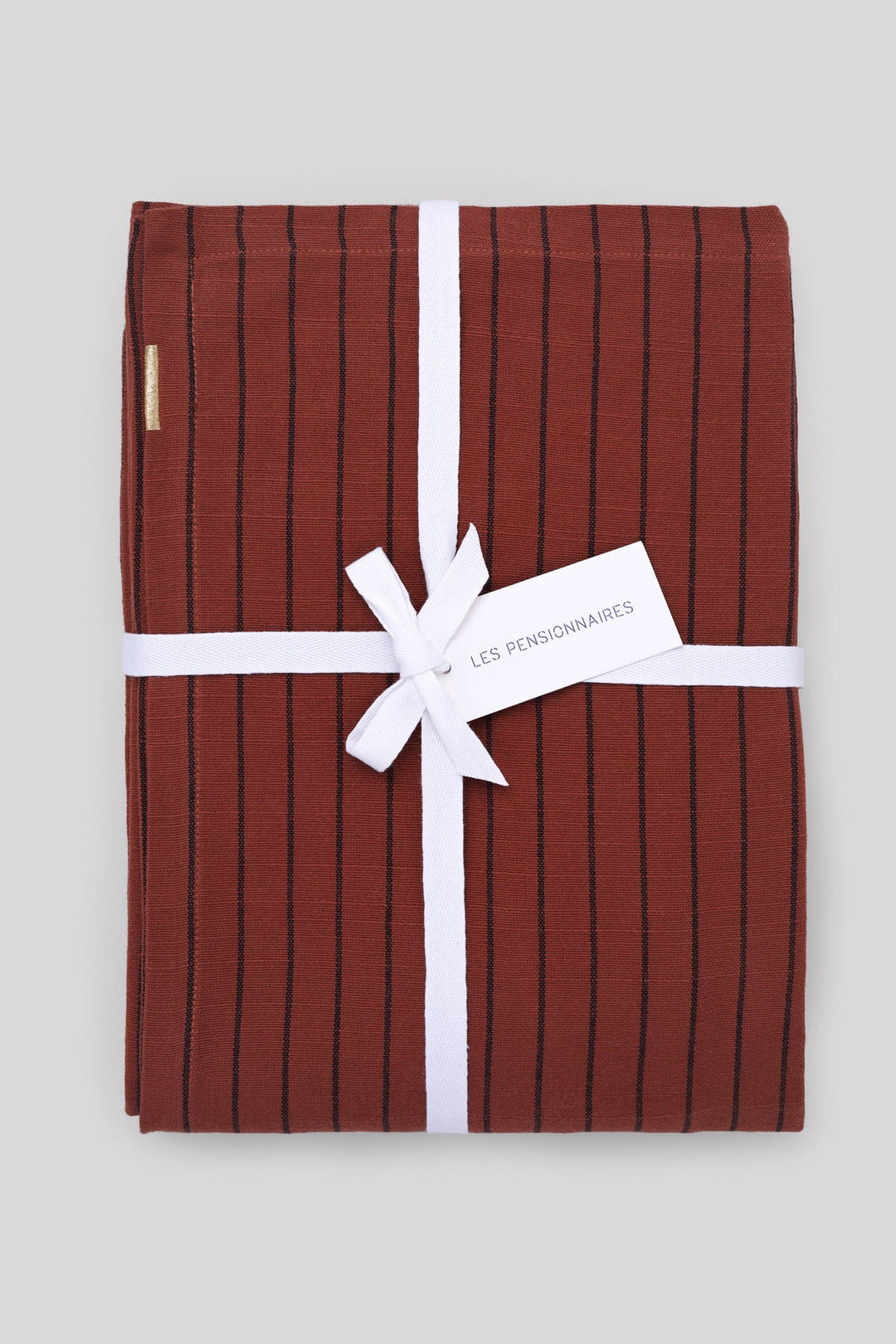 Rusty Striped Slub Cotton Tablecloth