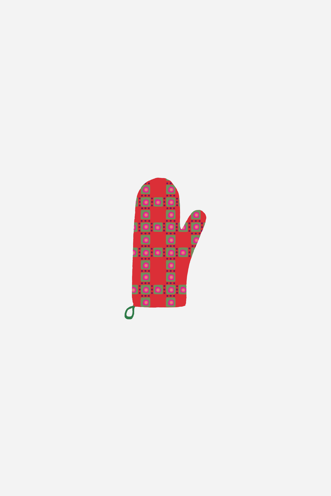 Gant cuisine motif vichy vintage rouge