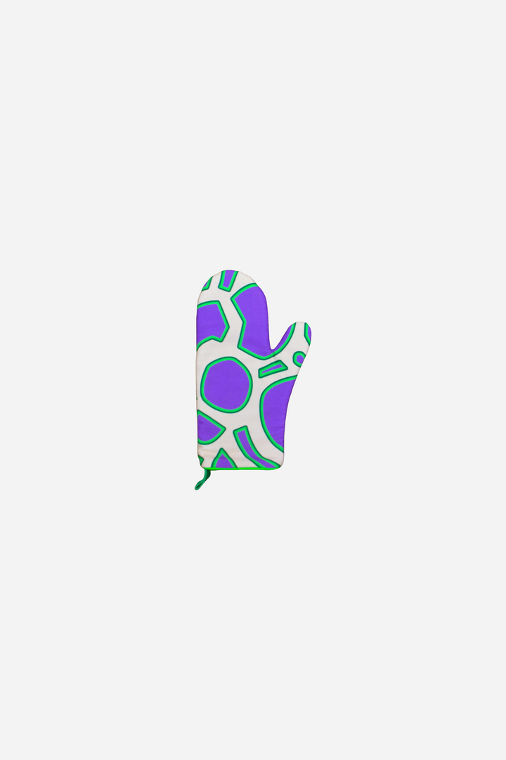 Gant cuisine motif spiral violet et green