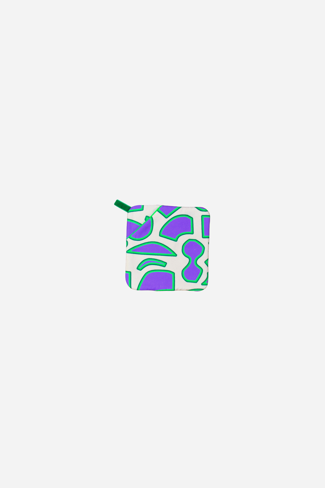 Manique de cuisine motif spiral violet et green