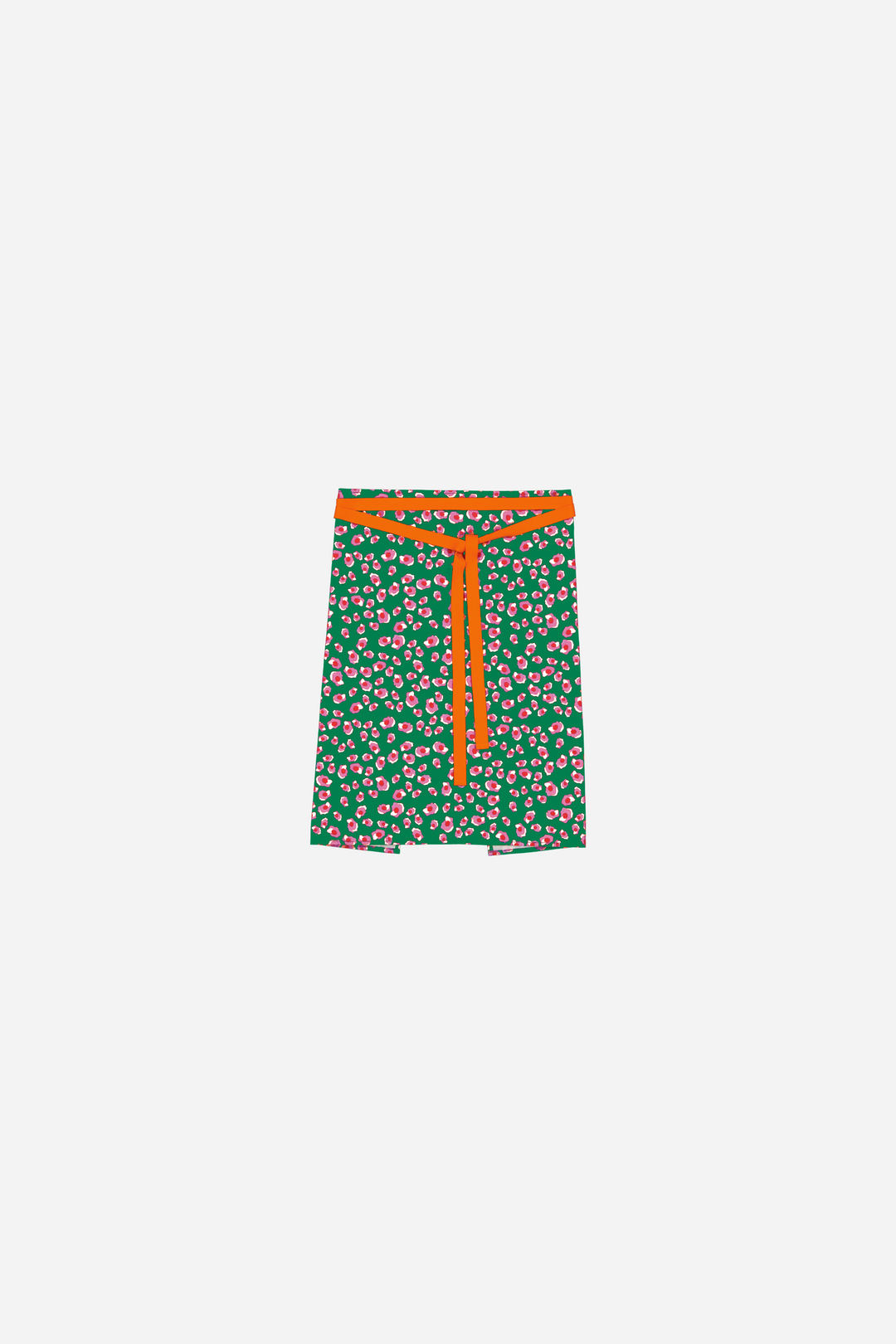 Green leopard print kitchen apron skirt