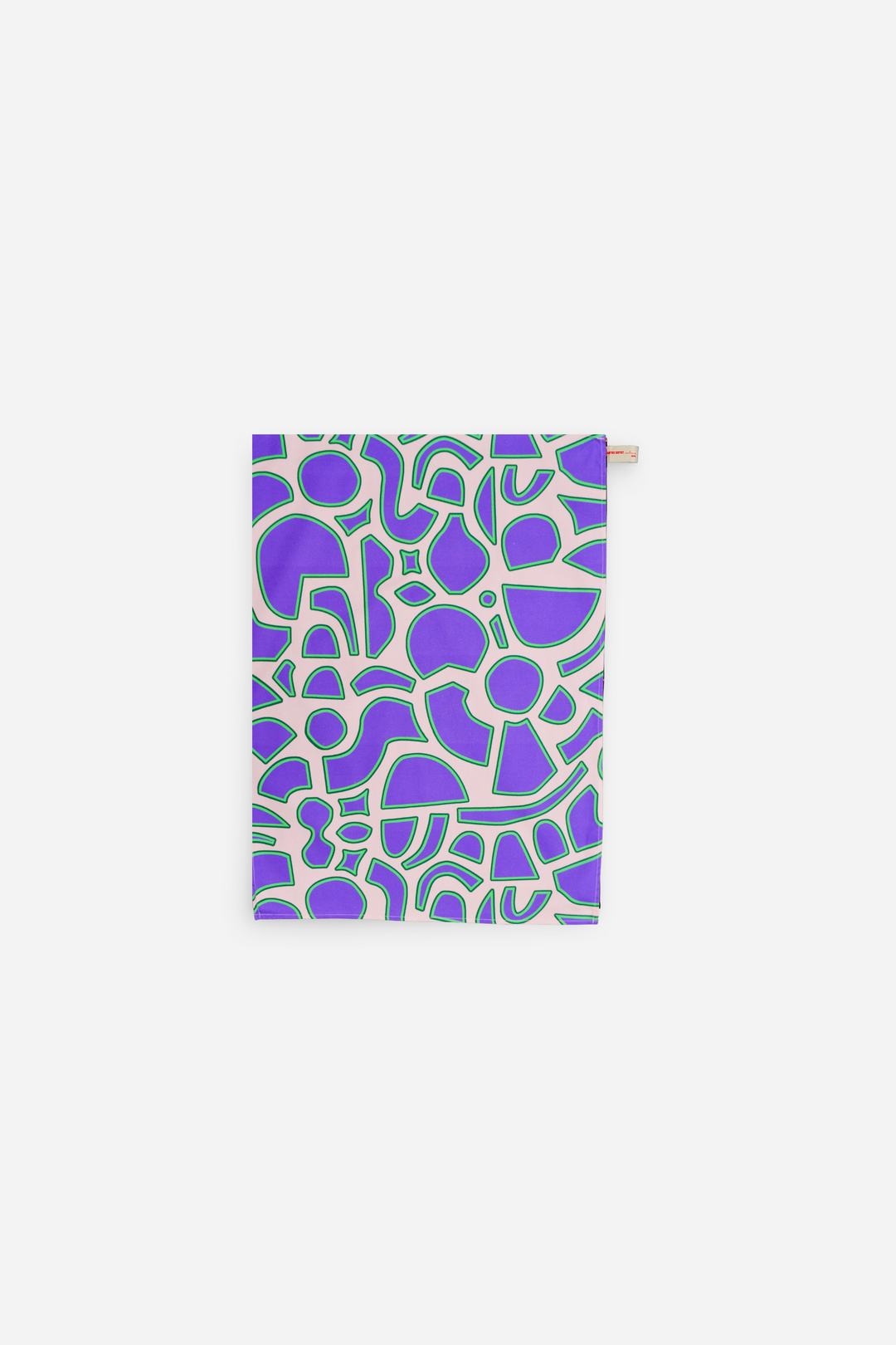 Purple and green spiral pattern kitchen towel 100% cotton