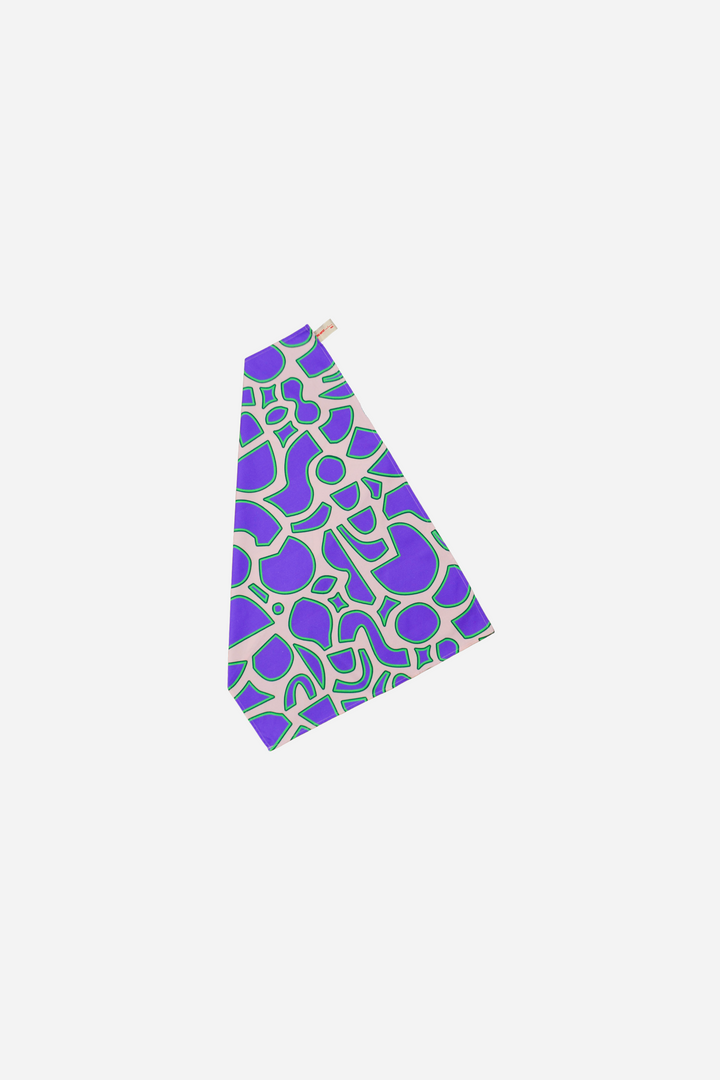 Purple and green spiral pattern kitchen towel 100% cotton