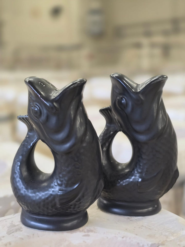 Gluggle Jug Salt and Pepper Shakers | Matte Black
