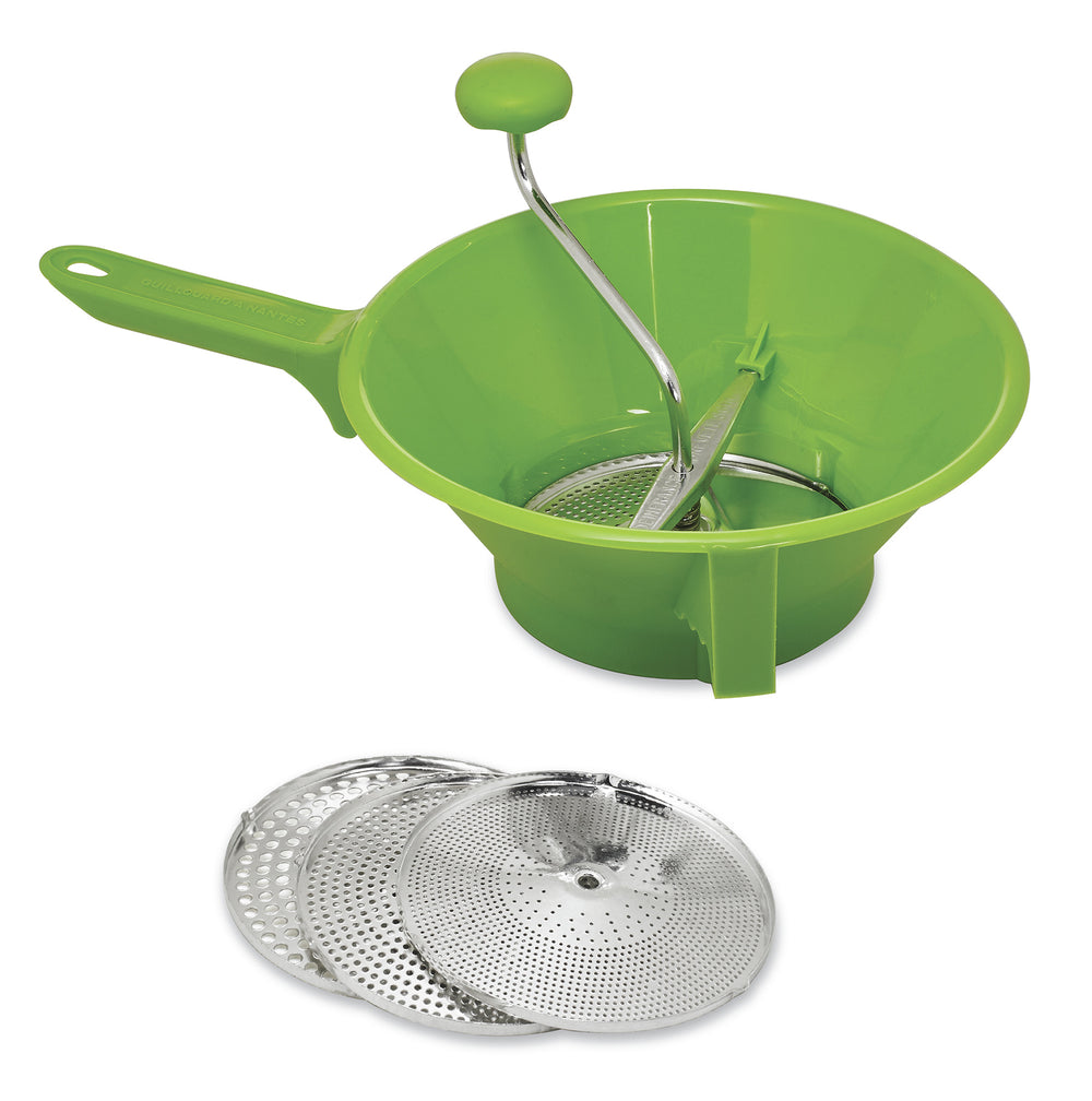 Passe légumes plastique premium Vert - 3 grilles Passe-légumes Guillouard