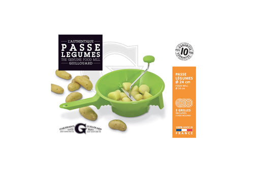 Passe légumes plastique premium Vert - 3 grilles Passe-légumes Guillouard