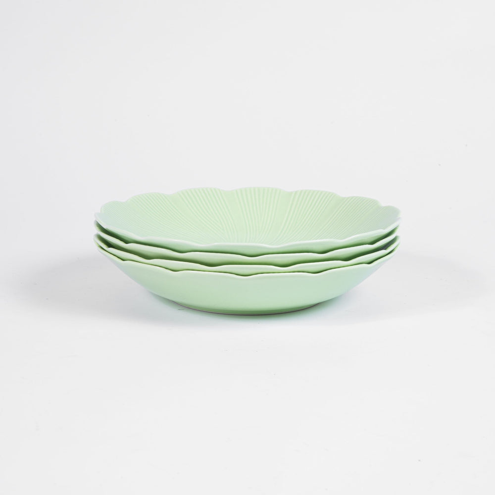 L'assiette creuse en porcelaine Tahiti - Verte Assiettes creuses Ogre la Fabrique