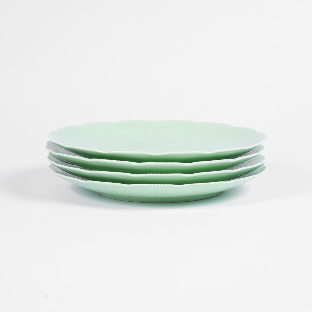 L'assiette plate en porcelaine Verte - Tahiti Assiettes à diner Ogre la Fabrique