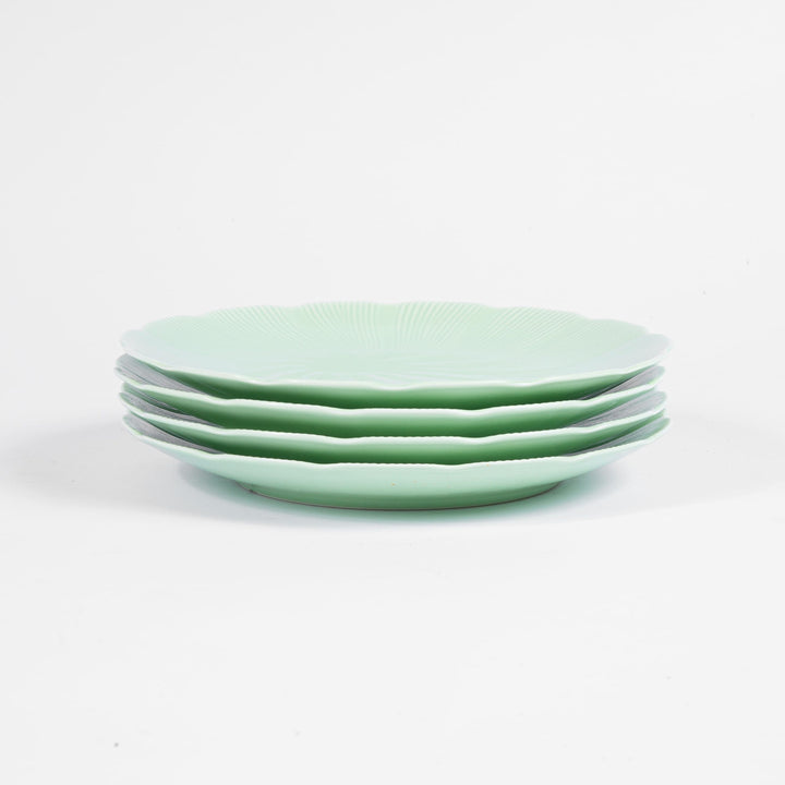 L'assiette plate en porcelaine Verte - Tahiti Assiettes à diner Ogre la Fabrique