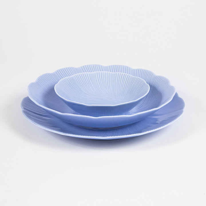 L'assiette creuse en porcelaine Tahiti - Bleu Assiettes creuses Ogre la Fabrique