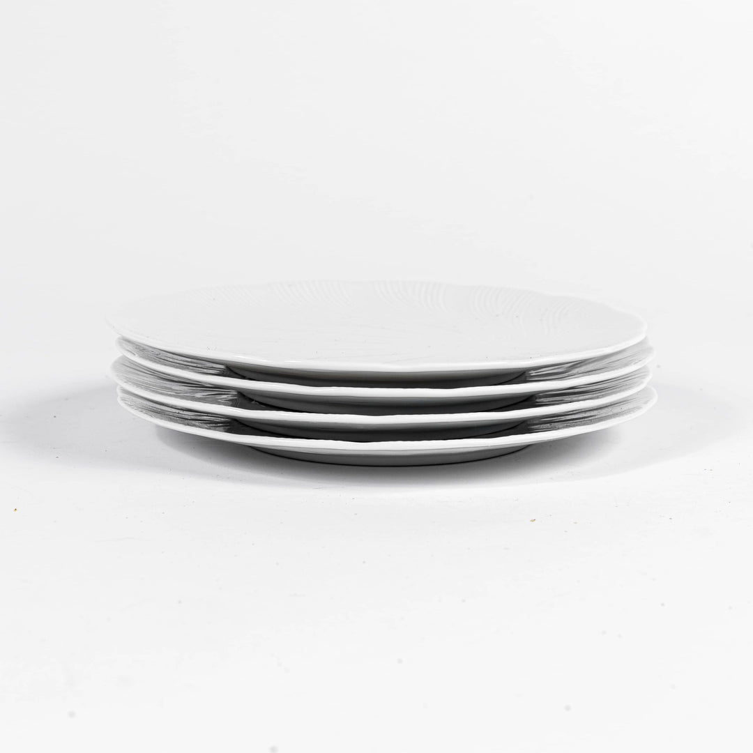 L'assiette à dessert en porcelaine Tahiti - Blanche Assiettes à dessert Ogre la Fabrique