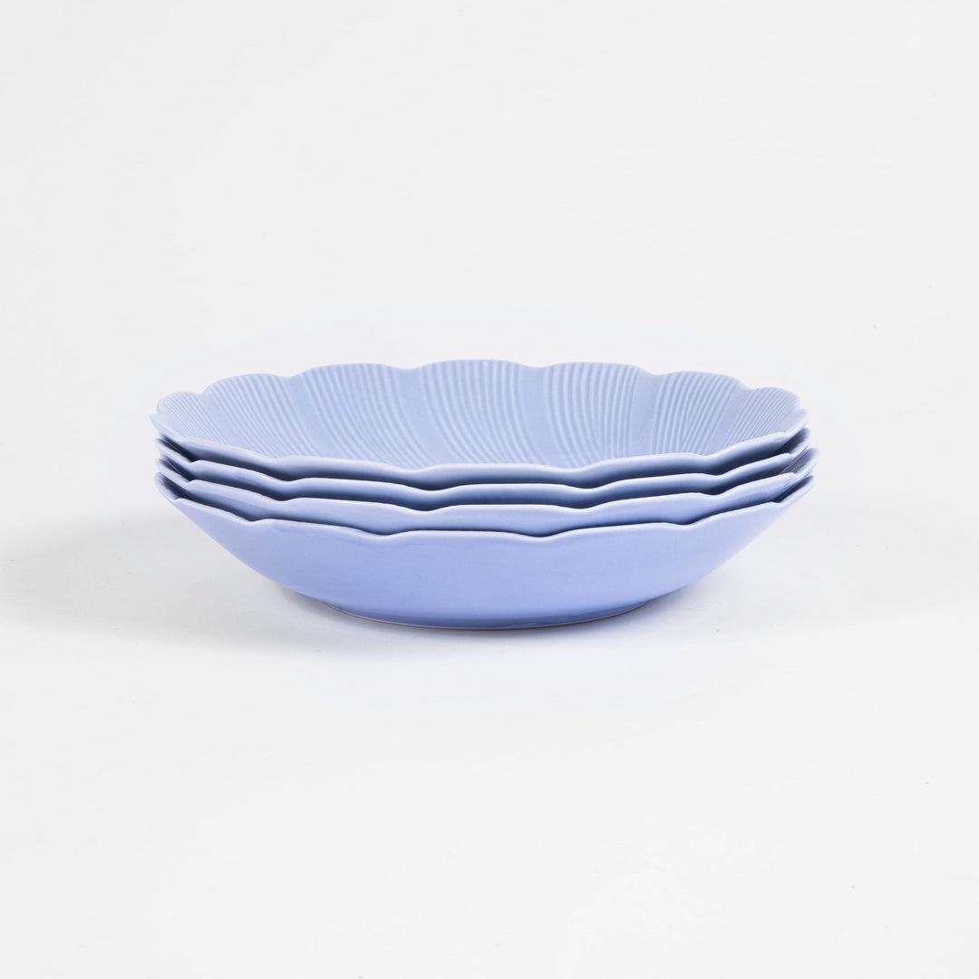 L'assiette creuse en porcelaine Tahiti - Bleu Assiettes creuses Ogre la Fabrique