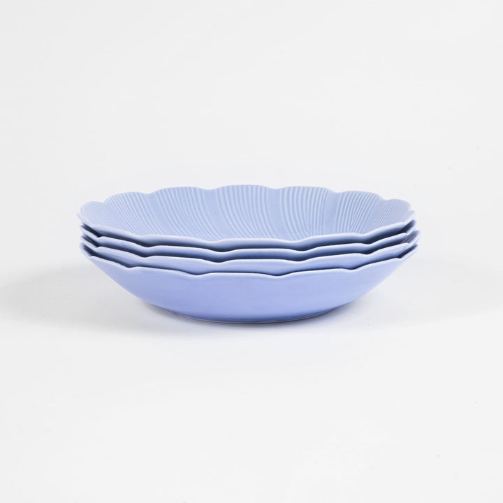 L'assiette creuse en porcelaine Tahiti - Bleu Assiettes creuses Ogre la Fabrique