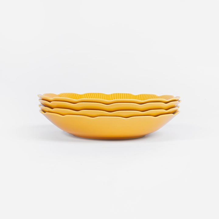 L'assiette creuse en porcelaine Tahiti - Jaune Assiettes creuses Ogre la Fabrique