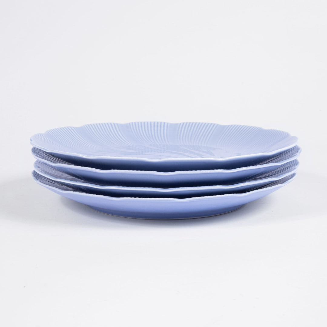 L'assiette plate en porcelaine Tahiti - Bleu Assiettes à diner Ogre la Fabrique