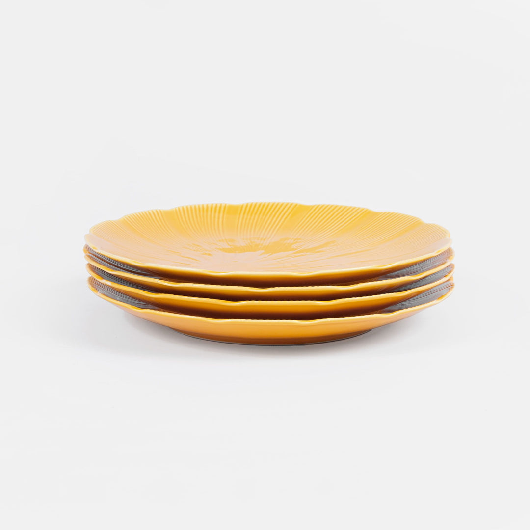 L'assiette plate en porcelaine Tahiti - Jaune Assiettes à diner Ogre la Fabrique