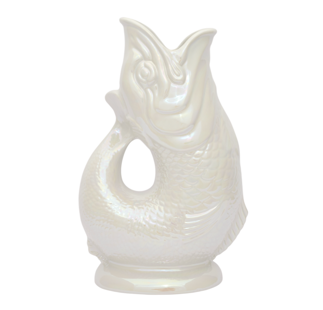 Autenthique Carafe GlouGlou Poisson | Gluggle jug | Nacre irisée