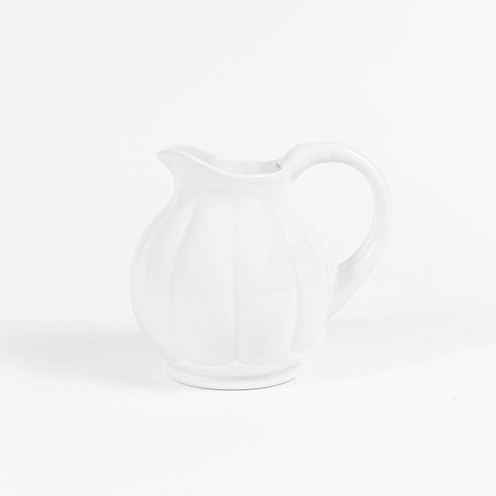 Le pichet en porcelaine Melon- Blanc Pichets Ogre la Fabrique