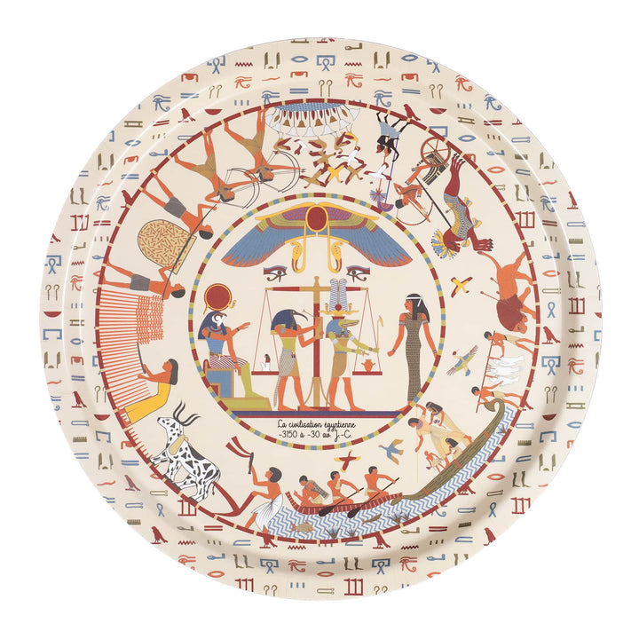 Ensemble complet - La civilisation égyptienne - Plateau & dessous de verre - Sable Ensembles plateau et dessous de verre Ours Blanc