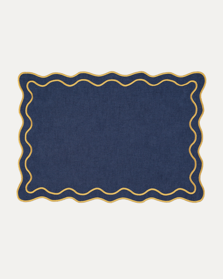 Set de table Beja bleu et jaune