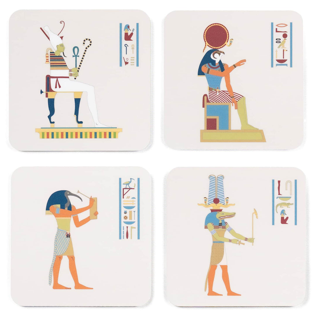 Ensemble complet - La civilisation égyptienne - Plateau & dessous de verre - Sable Ensembles plateau et dessous de verre Ours Blanc