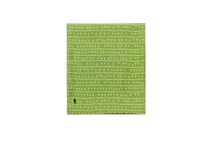 Chemin de table lin - Motif ARRASTA PÉ vert ABACATE Chemins de table Sabia Brasilian Design