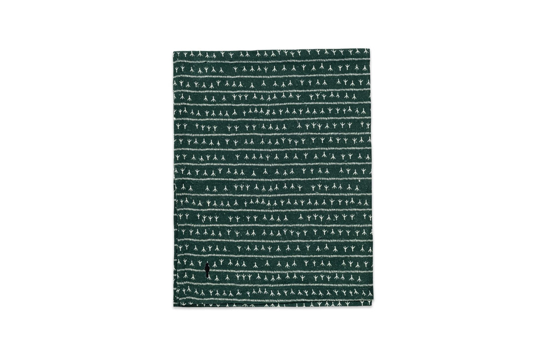 Chemin de table lin - Motif ARRASTA PÉ Vert AMAZÔNIA Chemins de table Sabia Brasilian Design