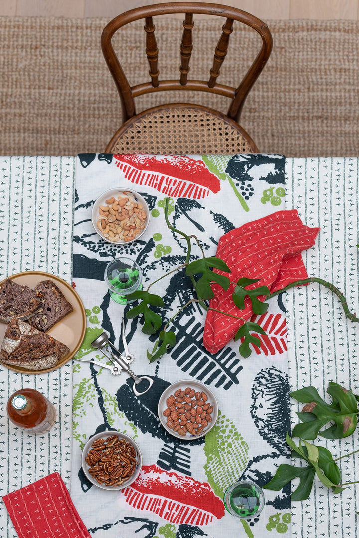 Chemin de table lin - Motif RECANTO Chemins de table Sabia Brasilian Design