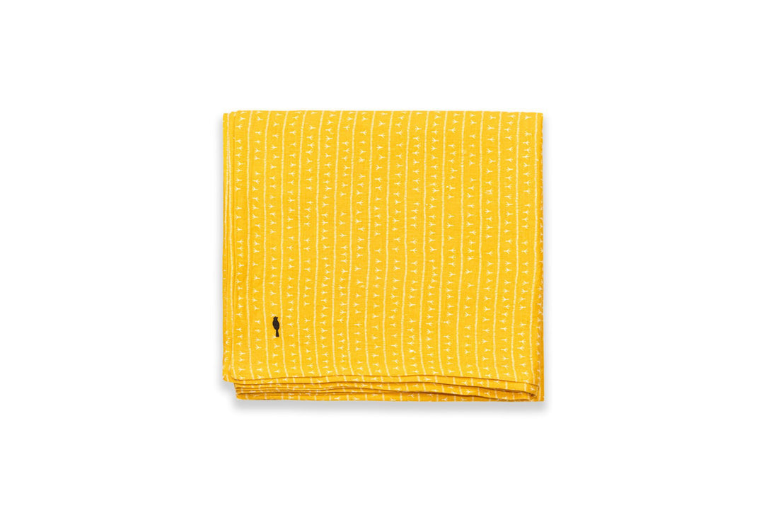 Nappe de table lin - Motif ARRASTA PÉ couleur jaune ABACAXI Nappes Sabia Brasilian Design