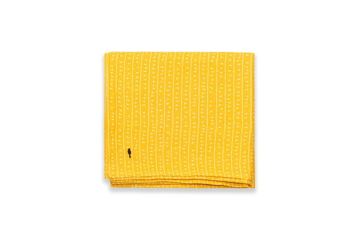 Nappe de table lin - Motif ARRASTA PÉ couleur jaune ABACAXI Nappes Sabia Brasilian Design