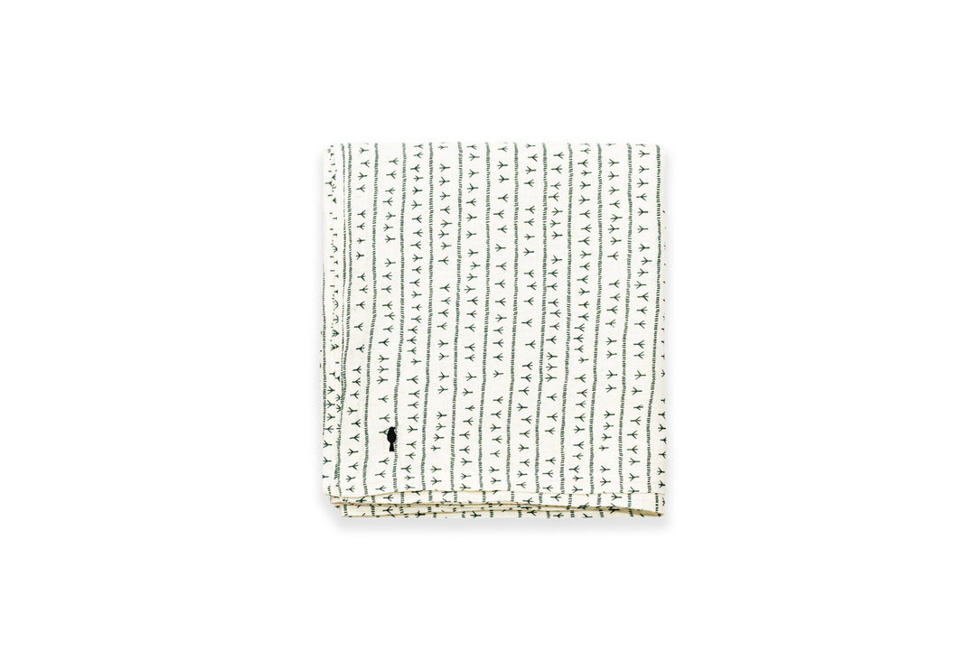 Nappe de table lin - Motif ARRASTA PÉ couleur vert FOLHA Nappes Sabia Brasilian Design