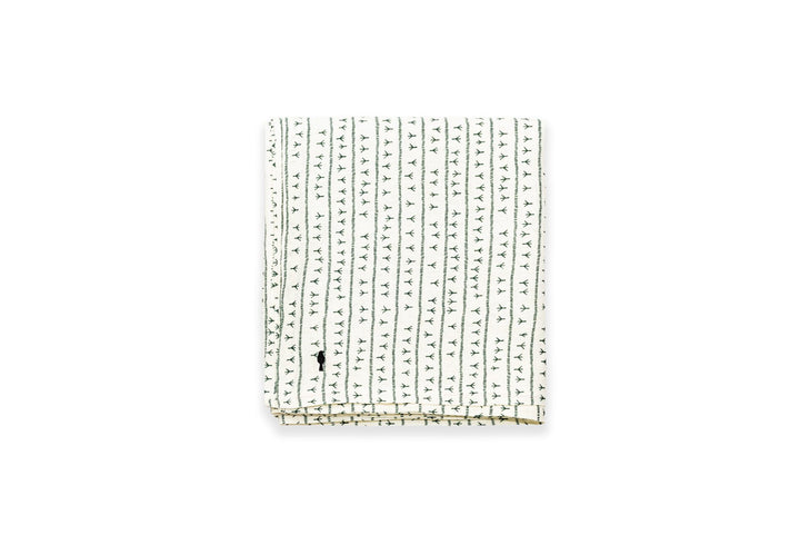 Nappe de table lin - Motif ARRASTA PÉ couleur vert FOLHA Nappes Sabia Brasilian Design
