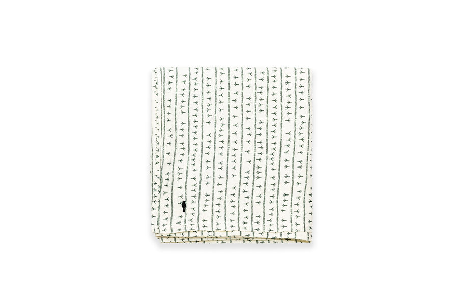 Nappe de table lin - Motif ARRASTA PÉ couleur vert FOLHA Nappes Sabia Brasilian Design