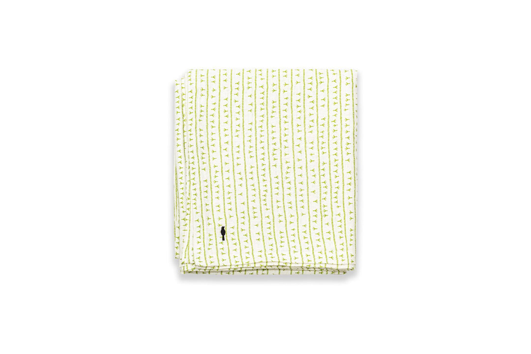 Nappe de table lin - Motif ARRASTA PÉ couleur VERT Nappes Sabia Brasilian Design